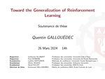 Toward the Generalization of Reinforcement Learning